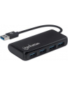 HUB USB Manhattan 4-portowy USB 3.2 czarny (164900) - nr 16