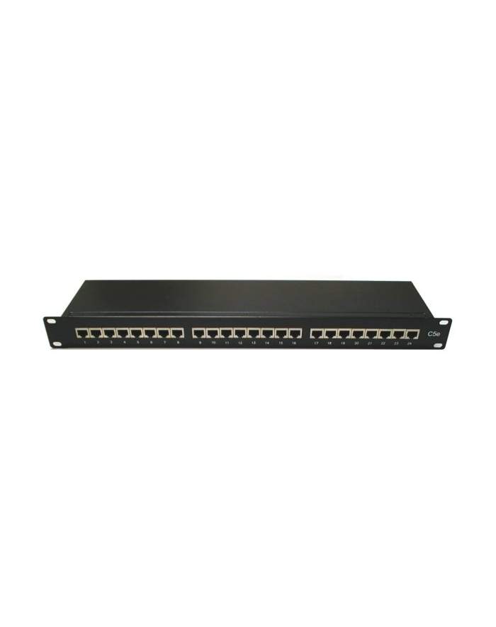 Lynx Cs 19'' Patch panel 24port, STP, Cat6, 30µm, duální svorkovnice, černý (LX24SLC6BK) główny