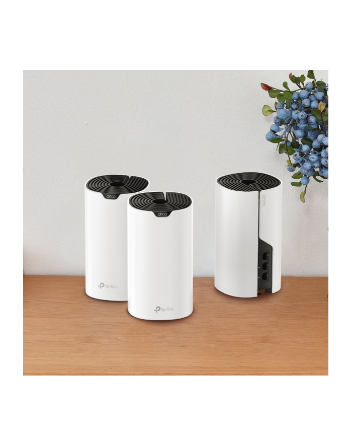 TP-LINK Deco S7(3-pack) Deco S7 (3-pack) Dual-band (2.4 GHz/5 GHz) Wi-Fi 5 (802.11ac) Biały, Czarny Wewnętrzne główny