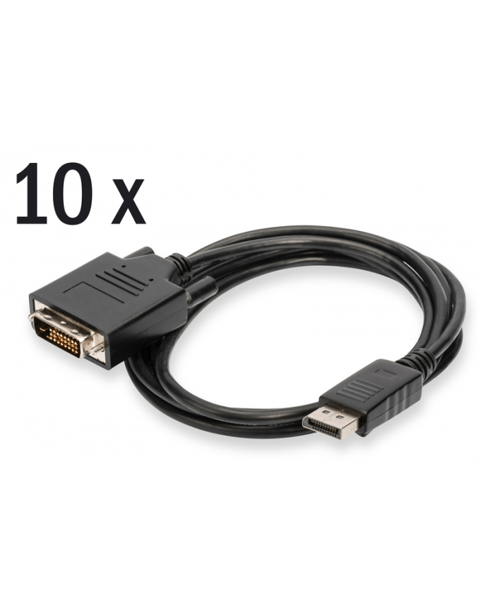 ASSMANN  ADAPTER AV DISPLAYPORT - DVI-D CZARNY (AK-990900-020-S) główny