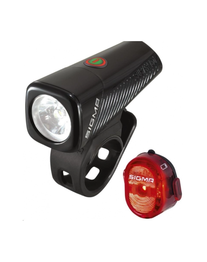 Przednia Lampka Rowerowa Sigma Buster 150 + Nugget II Flash - Komplet główny