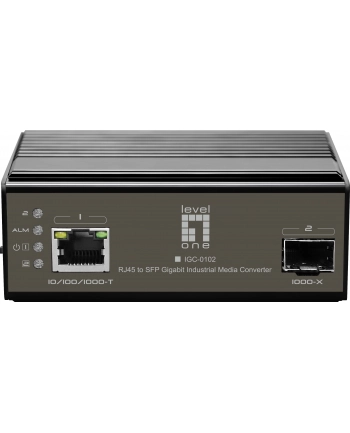 Level One IGC-0102 konwerter sieciowy 1000 Mbit/s Czarny