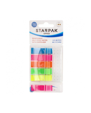 Zakładka indeksująca 12x44 6 kolorów x 40 sztuk STARPAK blister