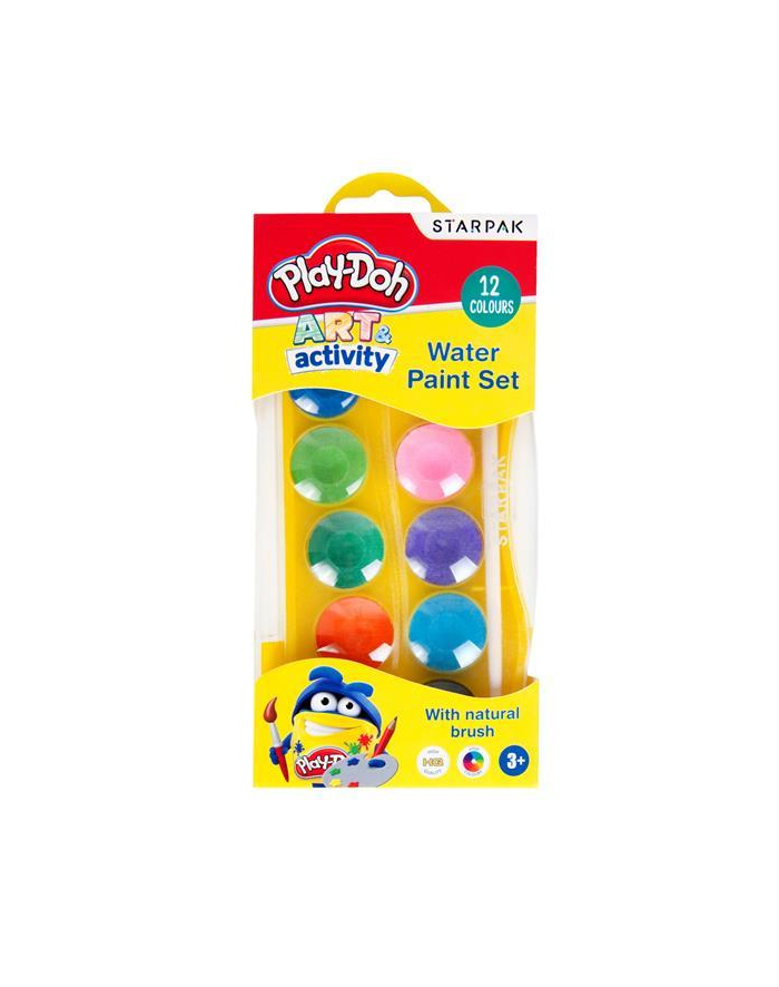 Farby akwarelowe 12 kolorów + pędzelek Play-Doh STARPAK główny