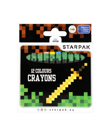Kredki woskowe 12 kolorów Pixel Game p12 STARPAK