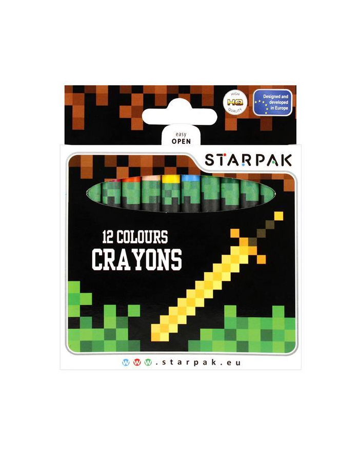 Kredki woskowe 12 kolorów Pixel Game p12 STARPAK główny