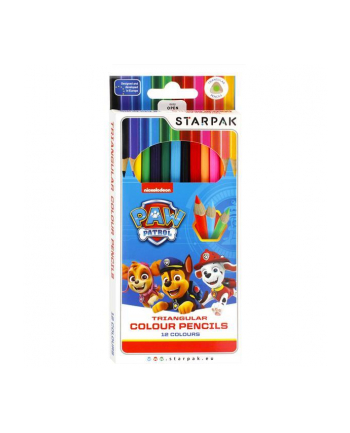 Kredki ołówkowe 12 kolorów trójkątne PAW PATROL Psi Patrol p12 STARPAK