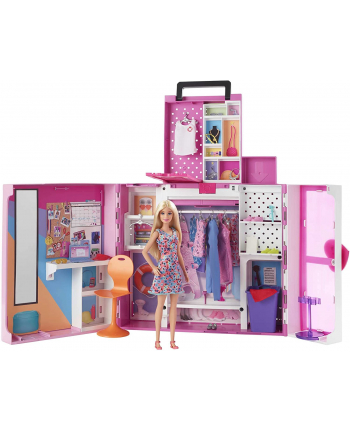 Barbie Garderoba Barbie Zestaw + lalka HGX57 MATTEL