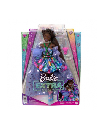 Barbie Lalka Extra Fancy fioletowa + miś HHN13 HHN11 MATTEL