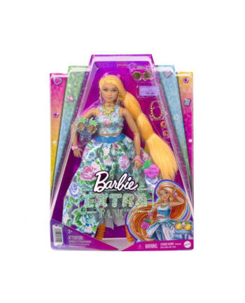 Barbie Lalka Extra Fancy kwiatowa + kotek HHN14 HHN11 MATTEL
