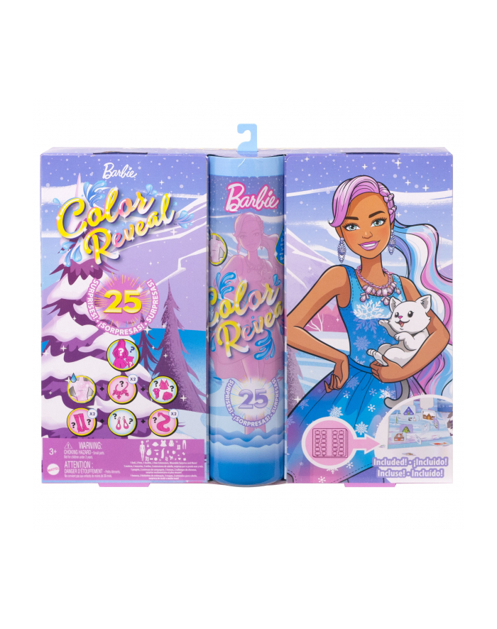 Barbie Kalendarz adwentowy Kolorowa niespodzianka Color reveal HJD60 p2 MATTEL główny