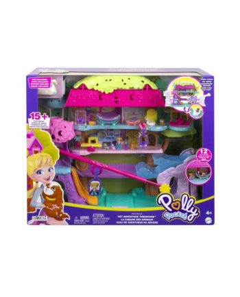 Polly Pocket Przygody zwierzątek - Domek na drzewie HHJ06 p2 MATTEL
