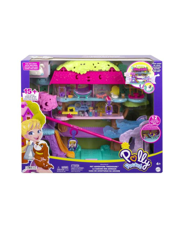 Polly Pocket Przygody zwierzątek - Domek na drzewie HHJ06 p2 MATTEL główny