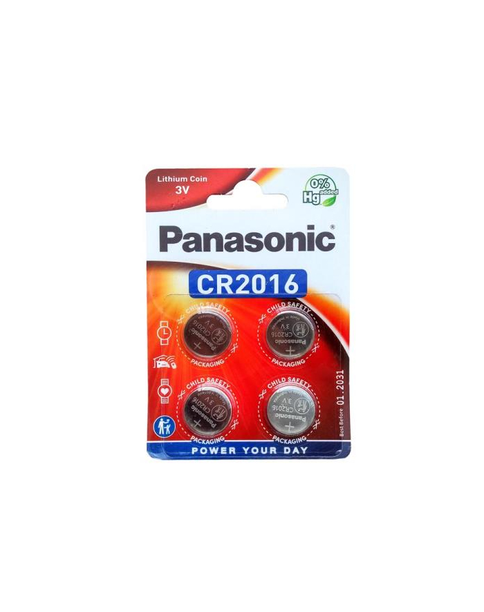 baterie Bateria Panasonic CR 2016 4szt blister / cena za blister główny