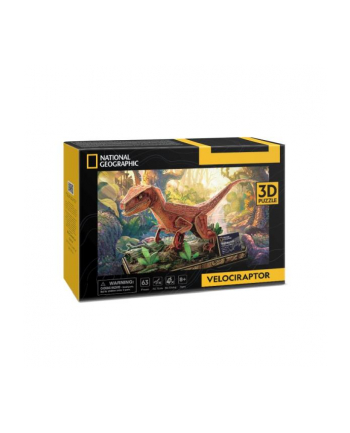dante Puzzle 3D Welociraptor National Geographic DS1053 Cubic Fun