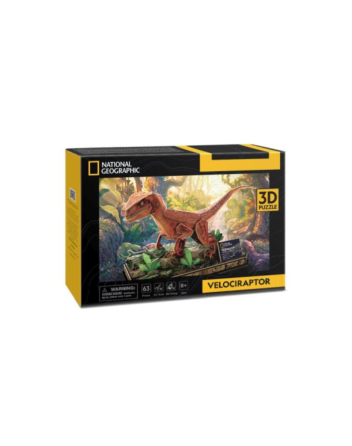 dante Puzzle 3D Welociraptor National Geographic DS1053 Cubic Fun główny