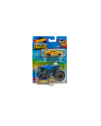 Hot Wheels Monster Trucks Pojazd 1:64 + autko GRH81 p8 MATTEL