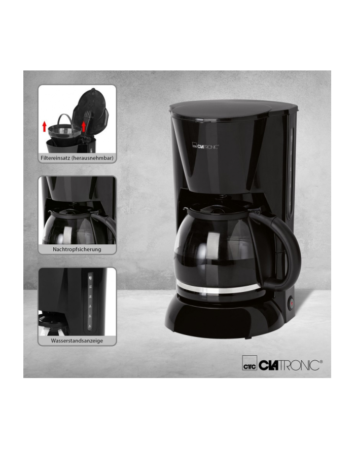 clatronic Ekspres przelewowy KA 3473 900 W, czarny główny