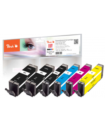 Peach Ink Economy Pack Plus 320448 (compatible with Canon PGI-580, CLI-581, 2078C005)