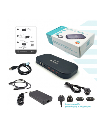 i-tec Stacja dokującaThunderbolt 3/USB-C Dual 4K Docking Station + USB-C to DisplayPort Cable (1,5m) + Power Delivery 60W