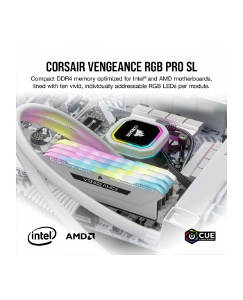 corsair Pamięć DDR4 Vengeance RGB PRO SL 32GB/3200(2*16GB) biały