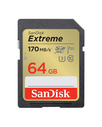 sandisk Karta pamięci Extreme SDXC 64GB 170/80 MB/s V30 UHS-I U3