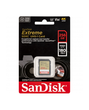 sandisk Karta pamięci Extreme SDXC 256GB 180/130 MB/s V30 UHS-I