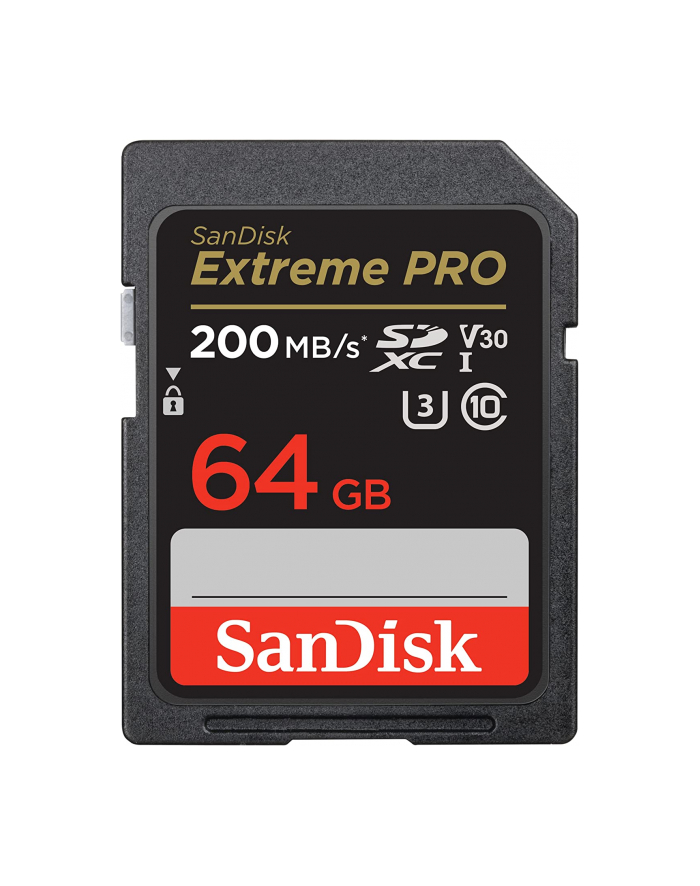 sandisk Karta pamięci Extreme Pro SDXC 64GB 200/90 MB/s V30 UHS-I U3 główny