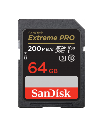 sandisk Karta pamięci Extreme Pro SDXC 64GB 200/90 MB/s V30 UHS-I U3