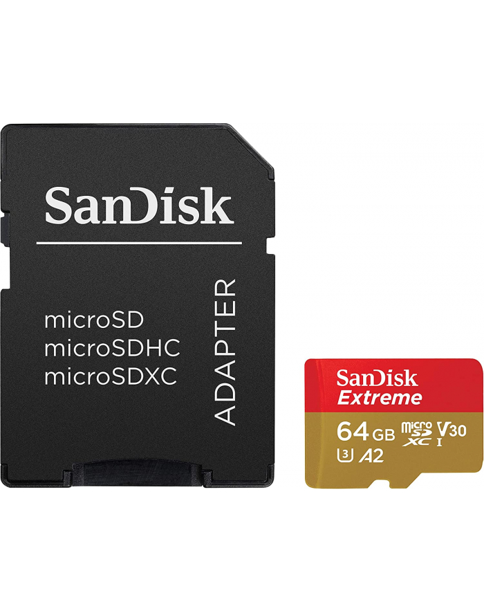 sandisk Karta pamięci Extreme microSDXC 64GB 170/80 MB/s A2 V30 U3 główny