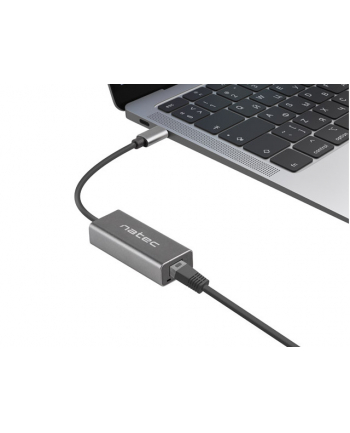 natec Karta sieciowa Cricket USB-C 3.1 - RJ-45 1Gb na kablu