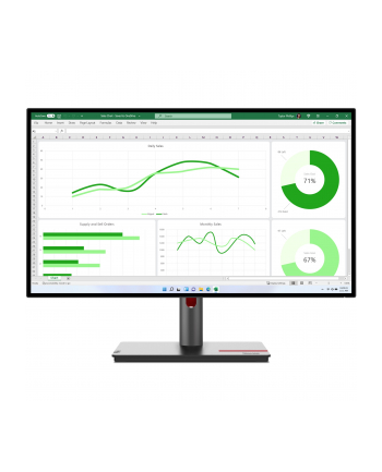 Lenovo 63A2GAT1EU ThinkVision P27q-30 68,6 cm (27') 2560 x 1440 px LED Czarny