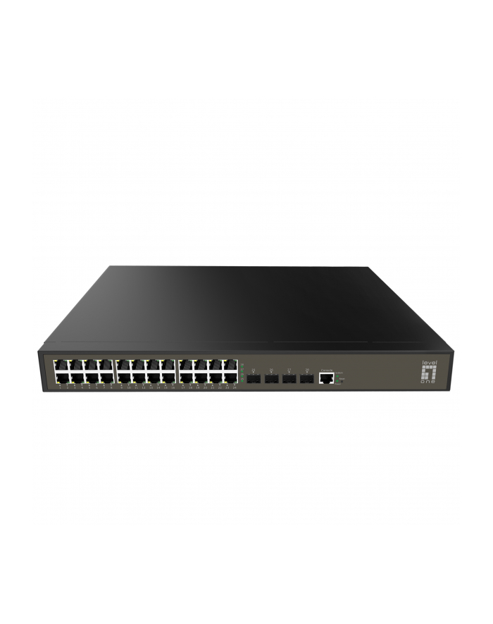 Level One GEL-2871 łącza sieciowe Zarządzany L2+ Gigabit Ethernet (10/100/1000) 1U Czarny główny