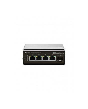 Level One IGU-0501 łącza sieciowe Gigabit Ethernet (10/100/1000) Obsługa PoE Czarny