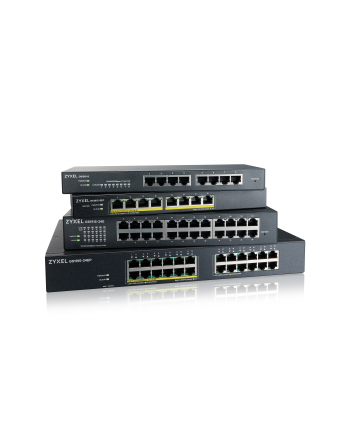 Zyxel GS1915-24E-EU0101F GS1915-24E Zarządzany L2 Gigabit Ethernet (10/100/1000) 1U Czarny główny