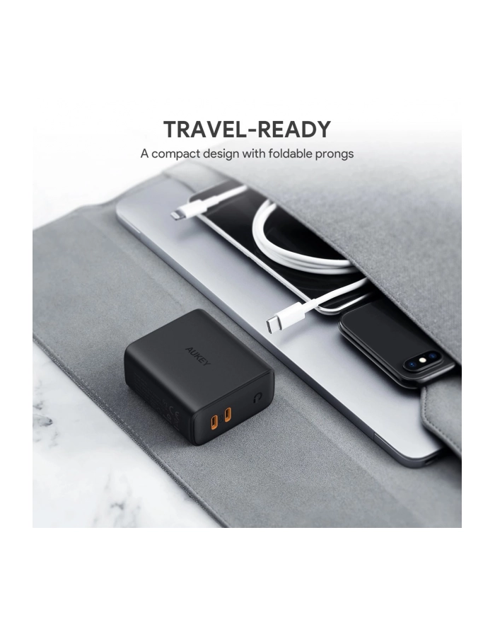 aukey PA-D2 ładowarka sieciowa 2xUSB C PD Power Delivery 3.0 36W 6A Dynamic Detect główny