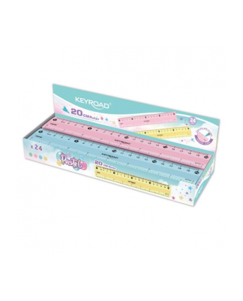 pbs connect Linijka KEYROAD 20cm elastyczna pastelowa mix kolorów p24