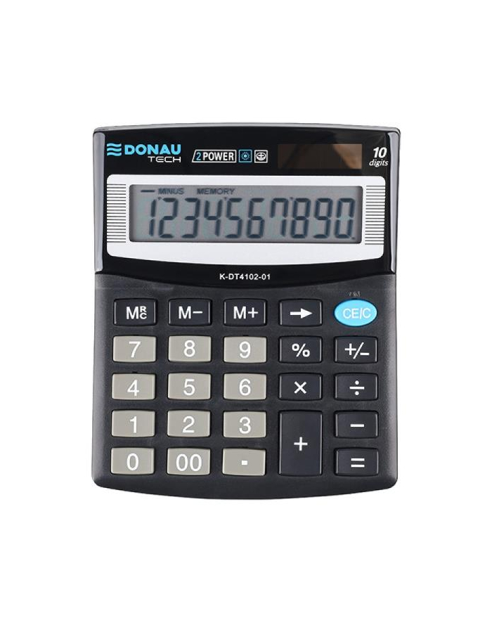 pbs connect Kalkulator Donau Tech K-DT4102 10 cyfr 122x100x32mm czarny główny
