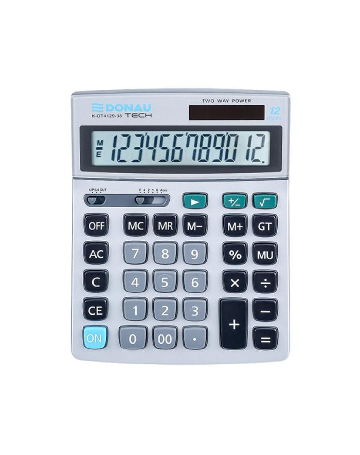 pbs connect Kalkulator Donau Tech K-DT4129 12 cyfr 210x154x37mm metalowy srebrny główny