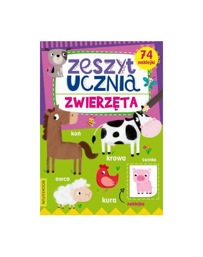 booksandfun Książeczka Zeszyt ucznia Zwierzęta główny