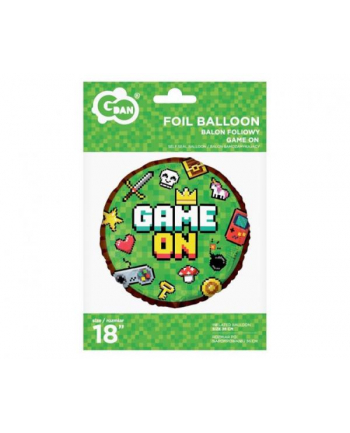 Balon foliowy Game On zielony 18''; Godan