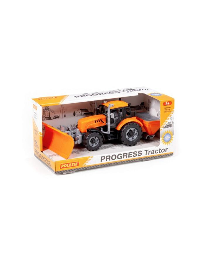 Polesie 91772 Traktor Progress do odśnieżania pomarańczowy w pudełku główny