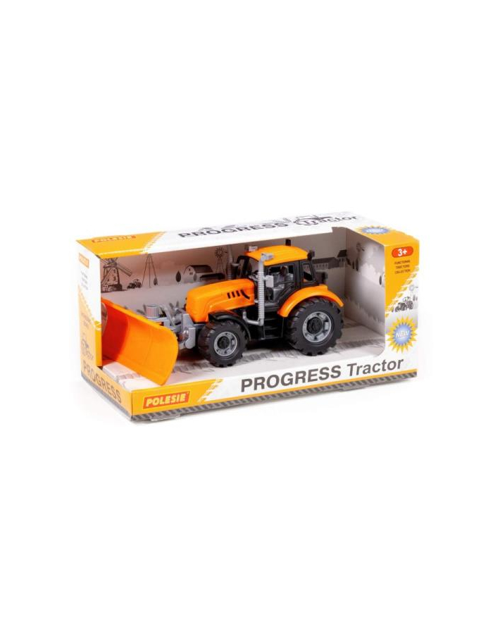 Polesie 91765 Traktor Progres pomarańczowy z plugiem śnieżnym główny