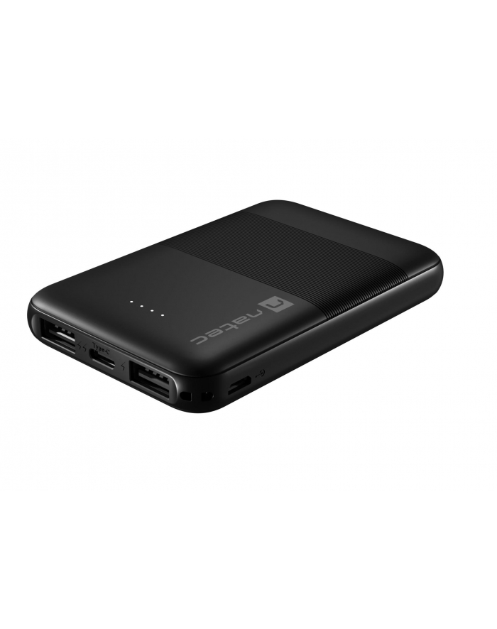 natec Powerbank Trevi Compact 5000mAh 2x USB + USB-C Czarny główny
