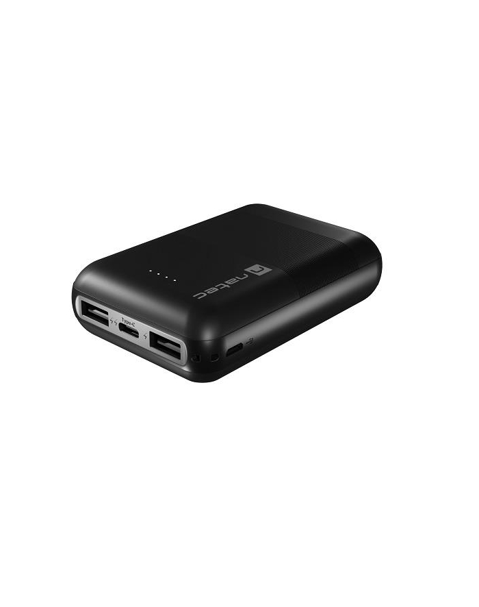 natec Powerbank Trevi Compact 10000mAh 2x USB + USB-C Czarny główny