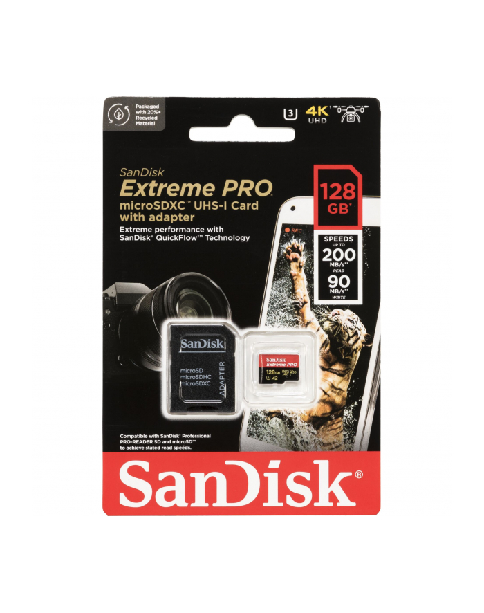 sandisk Karta Extreme Pro microSDXC 128GB 200/90 MB/s A2 V30 główny