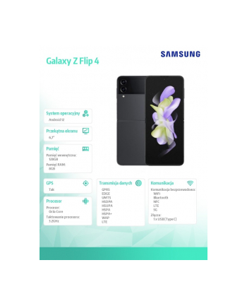 samsung Smartfon Galaxy Z Flip 4 DS 5G 8/128GB Szary Enterprise Edition