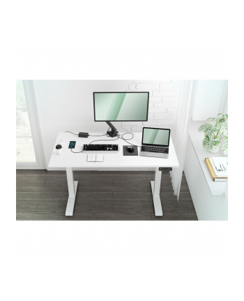 digitus Uchwyt biurkowy pojedyńczy z zaciskiem sprężyną gazową i zintegrowaną stacją dokującą 1xLCD max. 30 cali max. 9 kg
