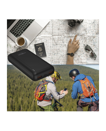 Ansmann Powerbank 20000mAh PB320PD (Kolor: CZARNY, 20,000 mAh)