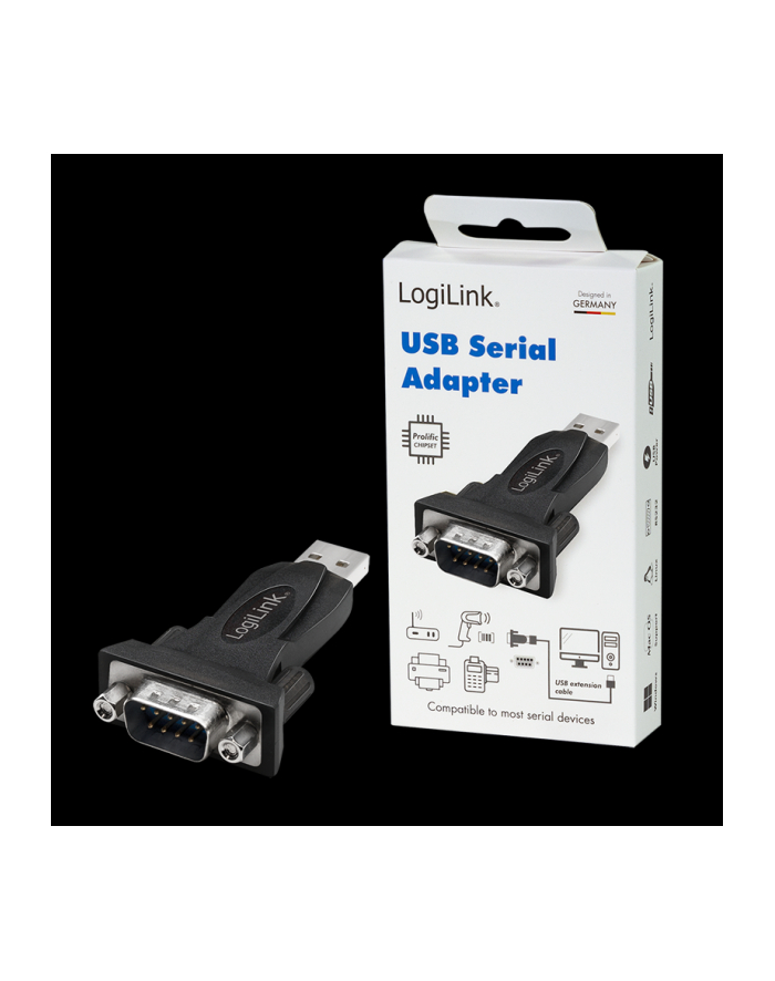 LOGILINK AU0002F USB2.0 adapter USB-A/M to DB9/M Win11 główny